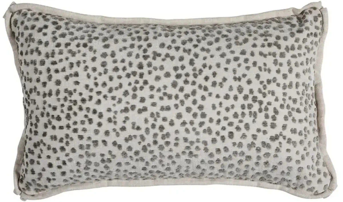 Lizette Modern Classic Light Grey Textured Lumbar Pillow - 14x24