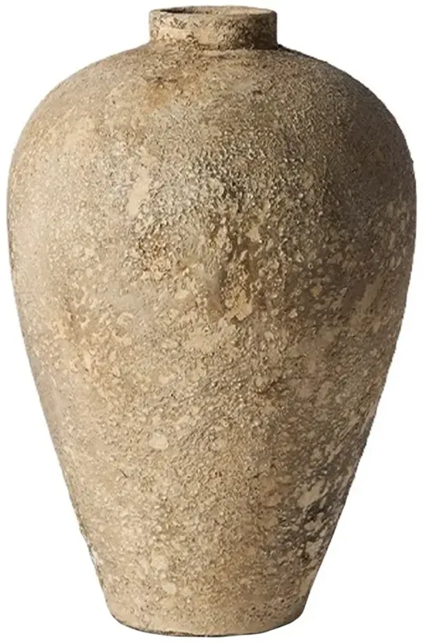 Elara French Country Beige Terracotta Decorative Jar