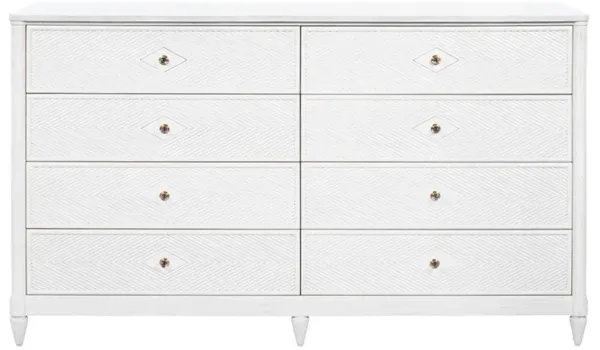 Felicity Modern Classic Whisper White Oak Double Dresser
