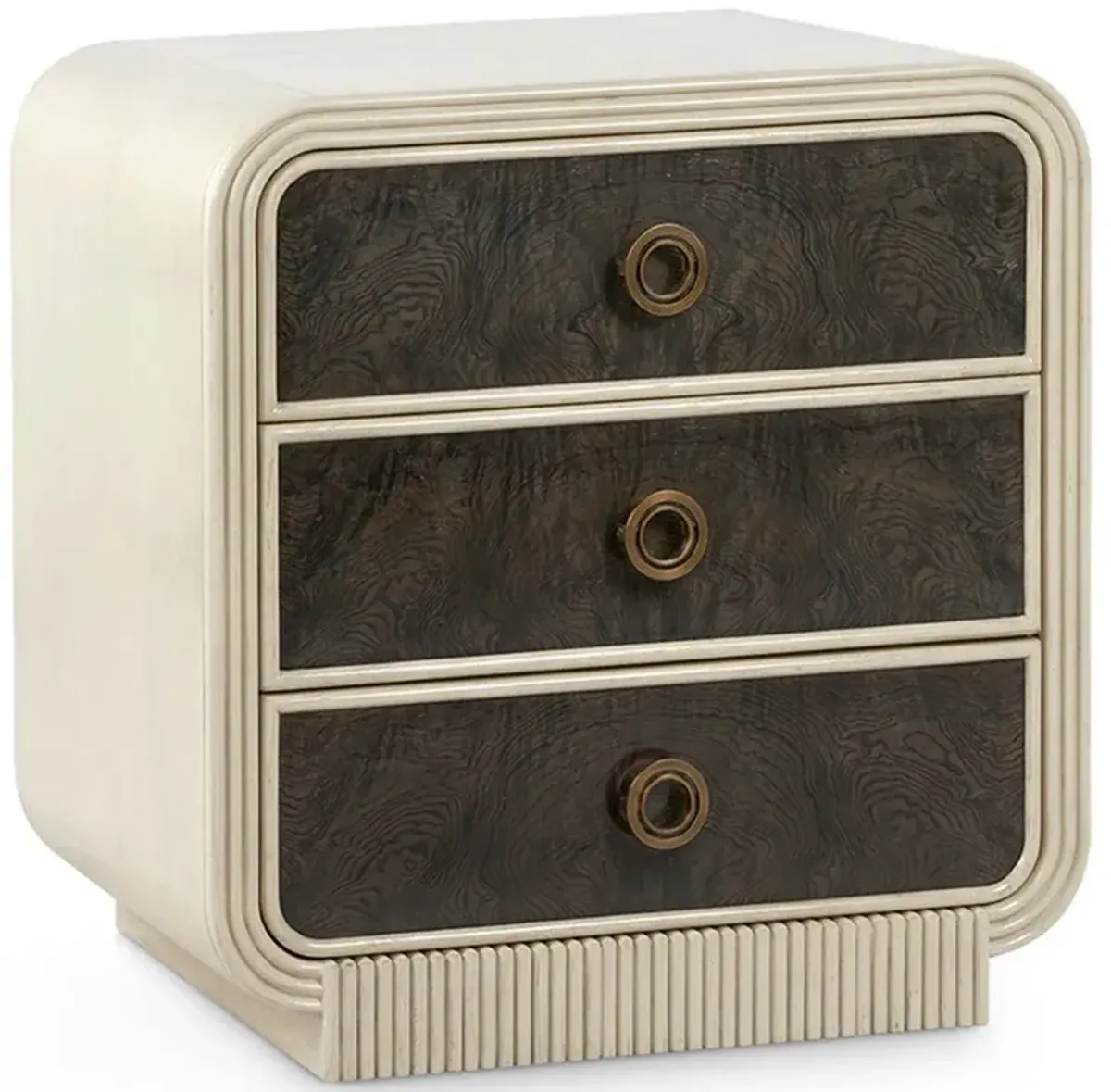 Wyatt Modern Classic Cream Acacia Wood Burl End Table