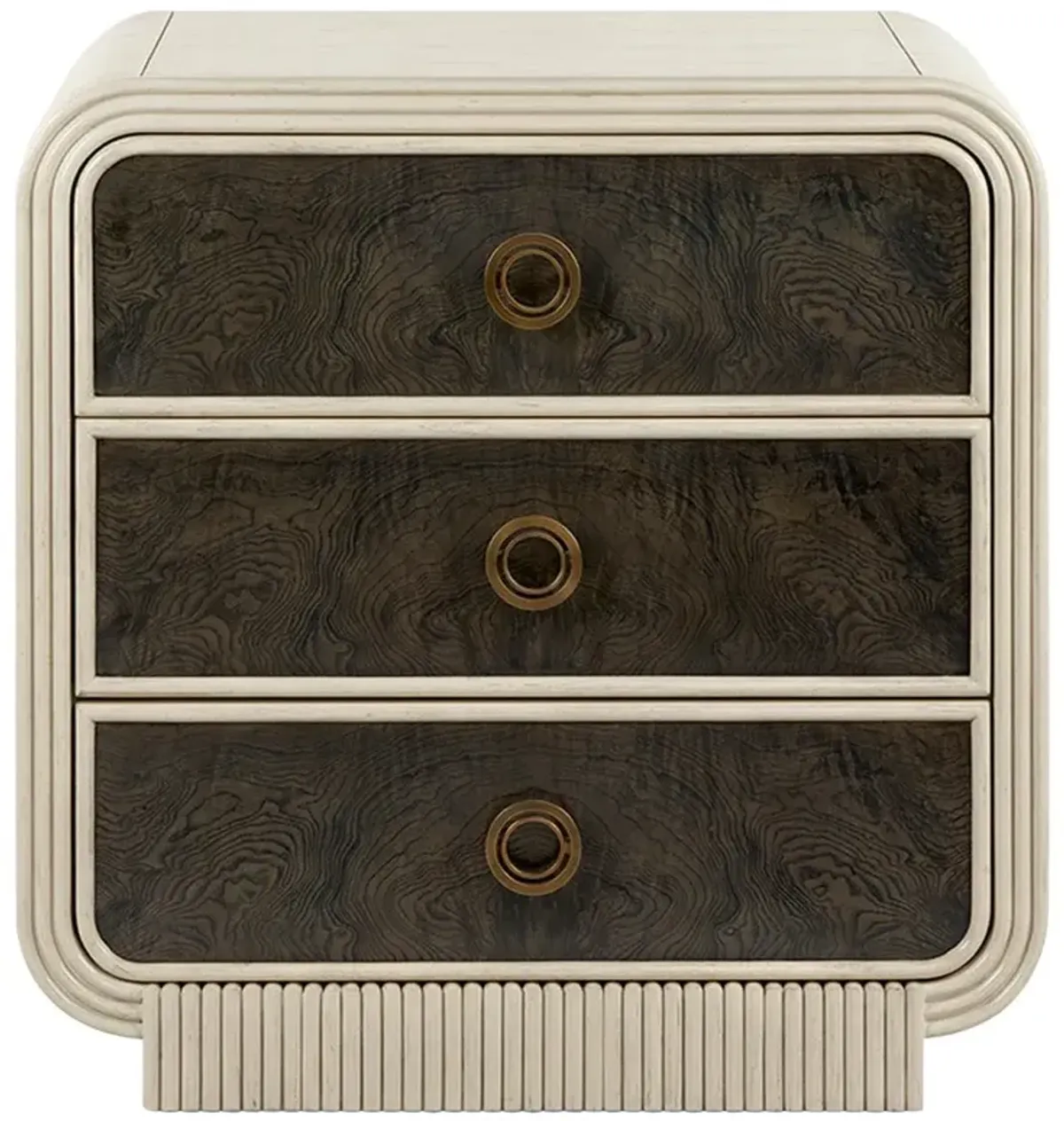 Wyatt Modern Classic Cream Acacia Wood Burl End Table