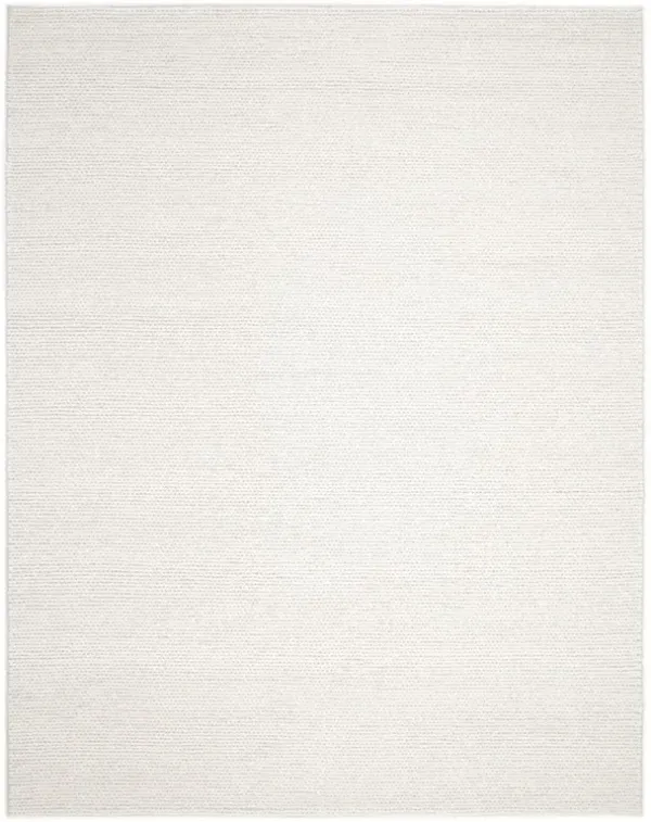 Zaryn French Country Cream Wool Woven Solid Rug - 8'x10'