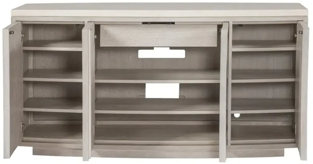 Mar Monte Modern Classic Beige Oak Marble Sideboard