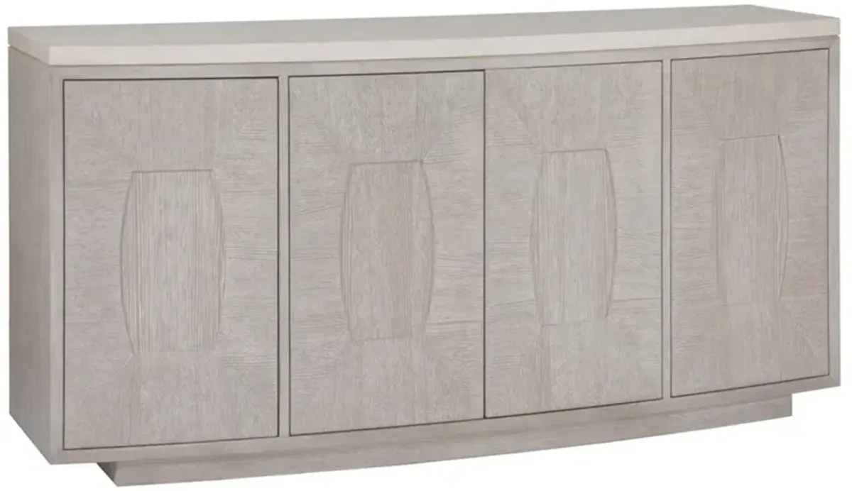 Mar Monte Modern Classic Beige Oak Marble Sideboard