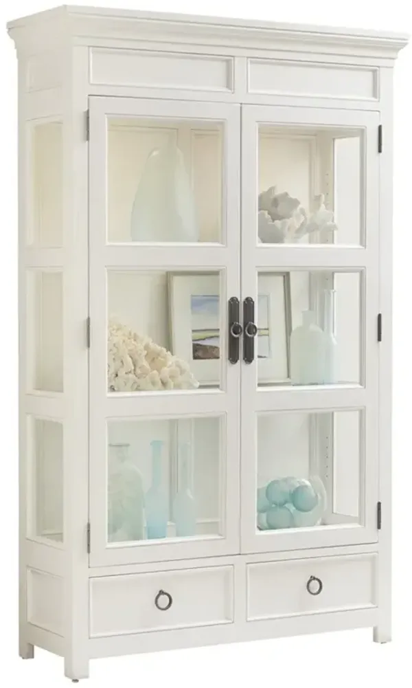 Sanctuary Coastal Beach White Wood Display Cabinet