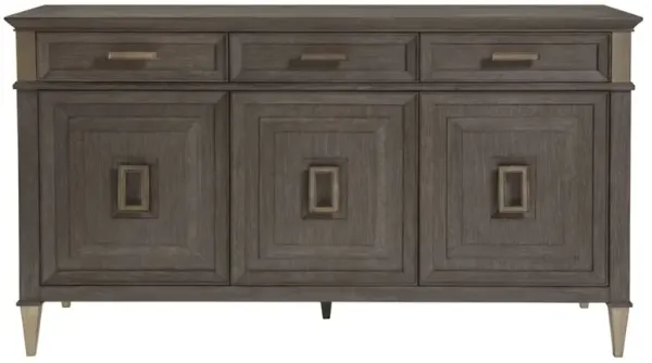Belvedere Updated Traditional Brown Oak Sideboard