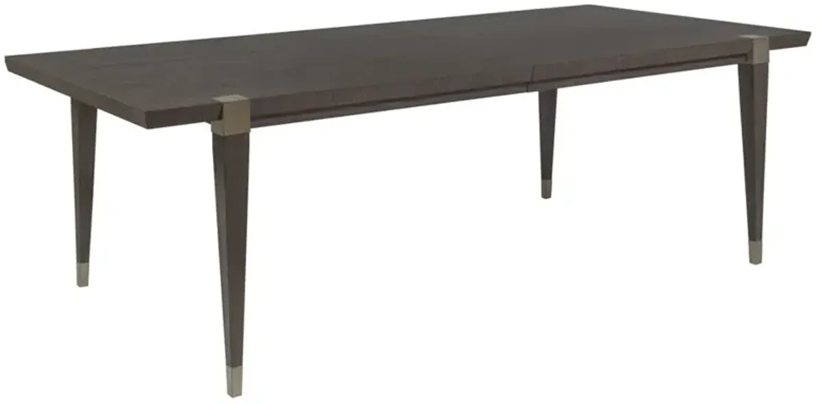 Belvedere Modern Classic Brown Oak Extendable Dining Table - 88-124"