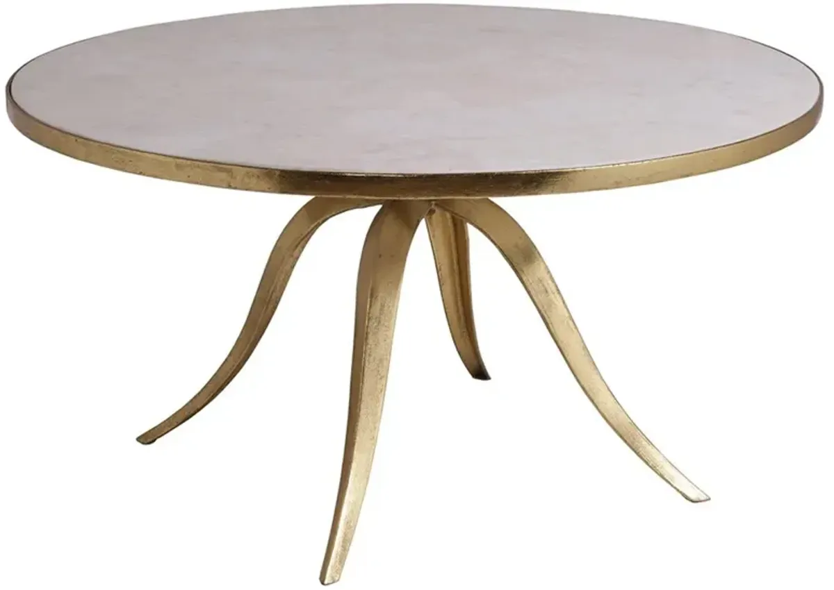 Crystal Modern Classic Stone Gold Iron Round Coffee Table