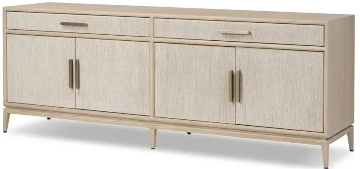 Rosenell Modern Classic Natural Oak Woven Rush Sideboard
