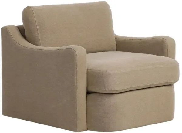 Aurelia Broadway Canvas Linen Swivel Chair