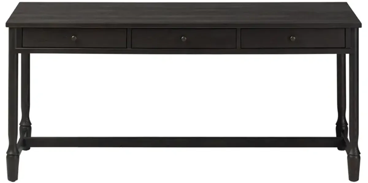 Bari Smoked Black Oak Desk