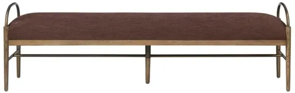 Demi Laughlin Plum Velvet Accent Bench