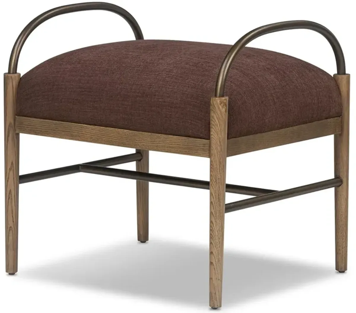 Demi Laughlin Plum Velvet Accent Stool