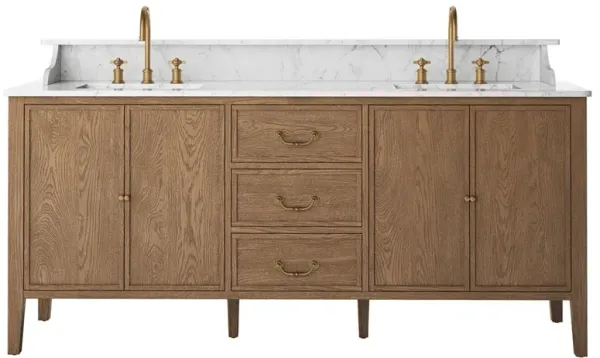 Elliston Satin Worn Oak Double Vanity