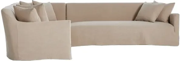 Lowell Broadway Dune Linen 3-Piece Sectional - 124x124"