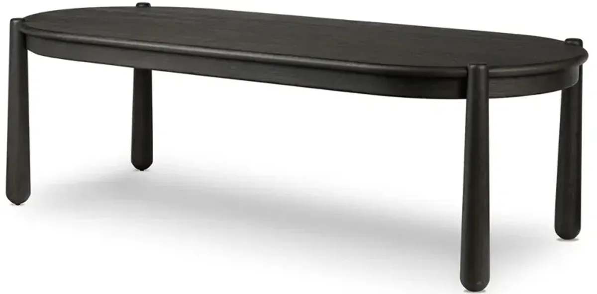 Salvador Cracked Smoked Black Oak Dining Table - 96"