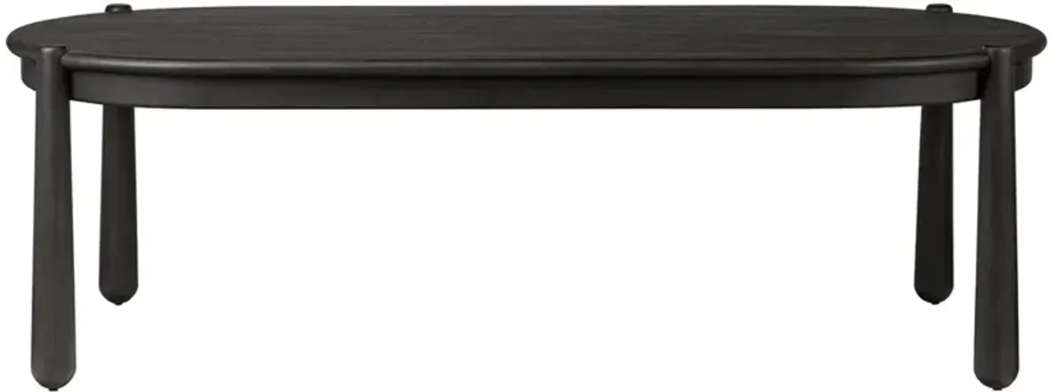 Salvador Cracked Smoked Black Oak Dining Table - 96"