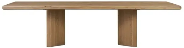 Castro Rustic Lodge Natural Reclaimed Oak Rectangular Dining Table - 118"