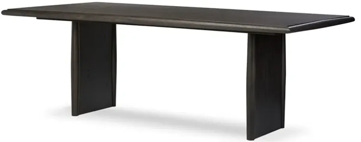 Glenview Rustic Lodge Smoked Black Oak Rectangular Dining Table - 86"