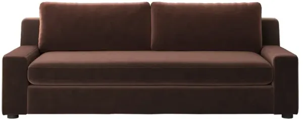 Yelena Modern Classic Surrey Cocoa Velvet Sofa - 89"