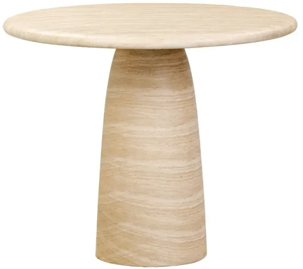 Janice Modern Classic Sand Striae Concrete Round Outdoor Bistro Table - 36"