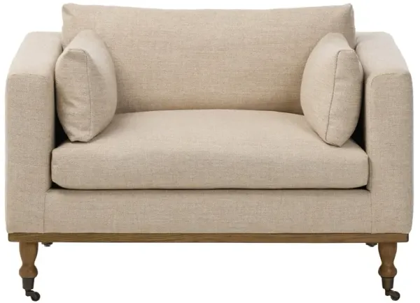 Harlin Updated Traditional Alcala Wheat Performance Chair and a Half