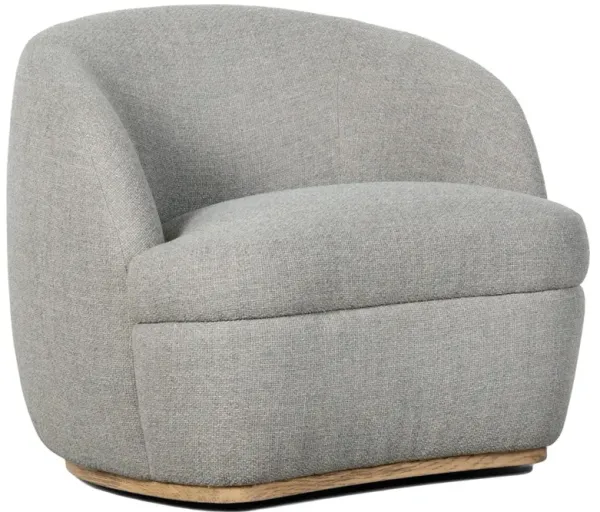 Sandie Modern Classic Gibson Silver Performance Swivel Barrel Chair