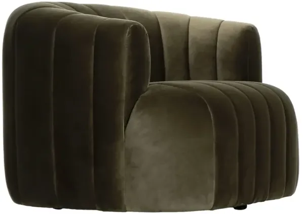 Elliana Modern Classic Olive Green Velvet Swivel Chair