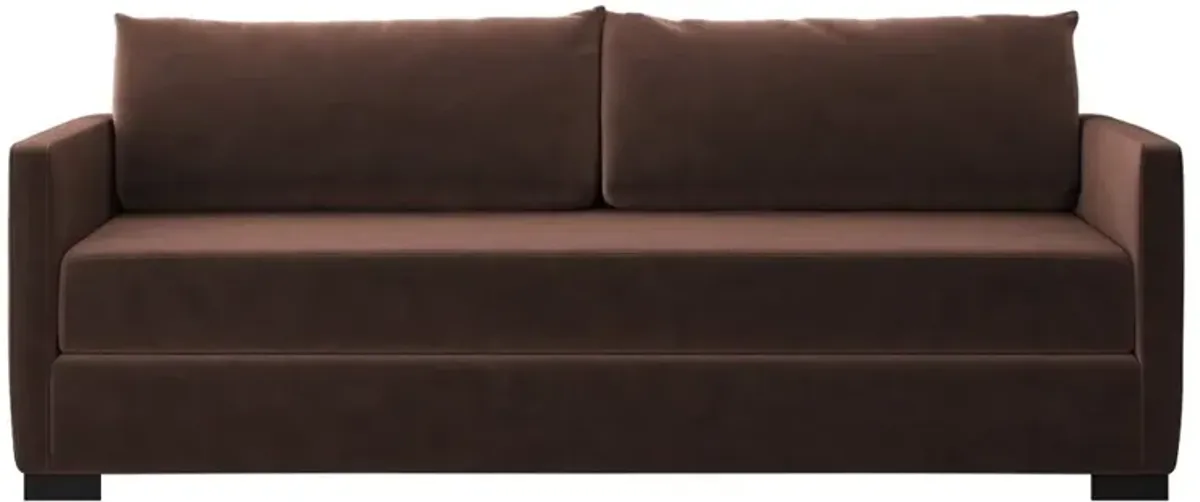 Wil Modern Classic Surrey Cocoa Velvet Sleeper Sofa - Full