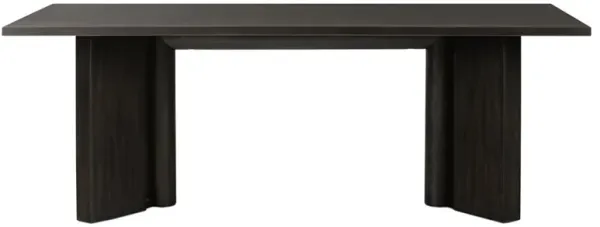 Huxley Rustic Lodge Smoked Black Oak Rectangular Dining Table - 100"