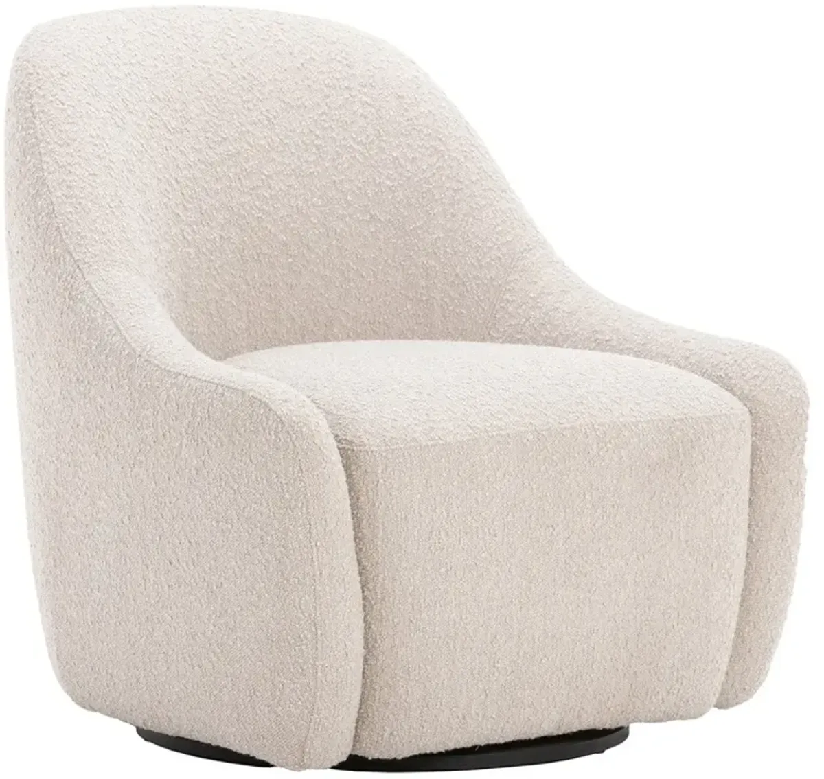 Levi Modern Classic Knoll Sand Performance Boucle Swivel Chair