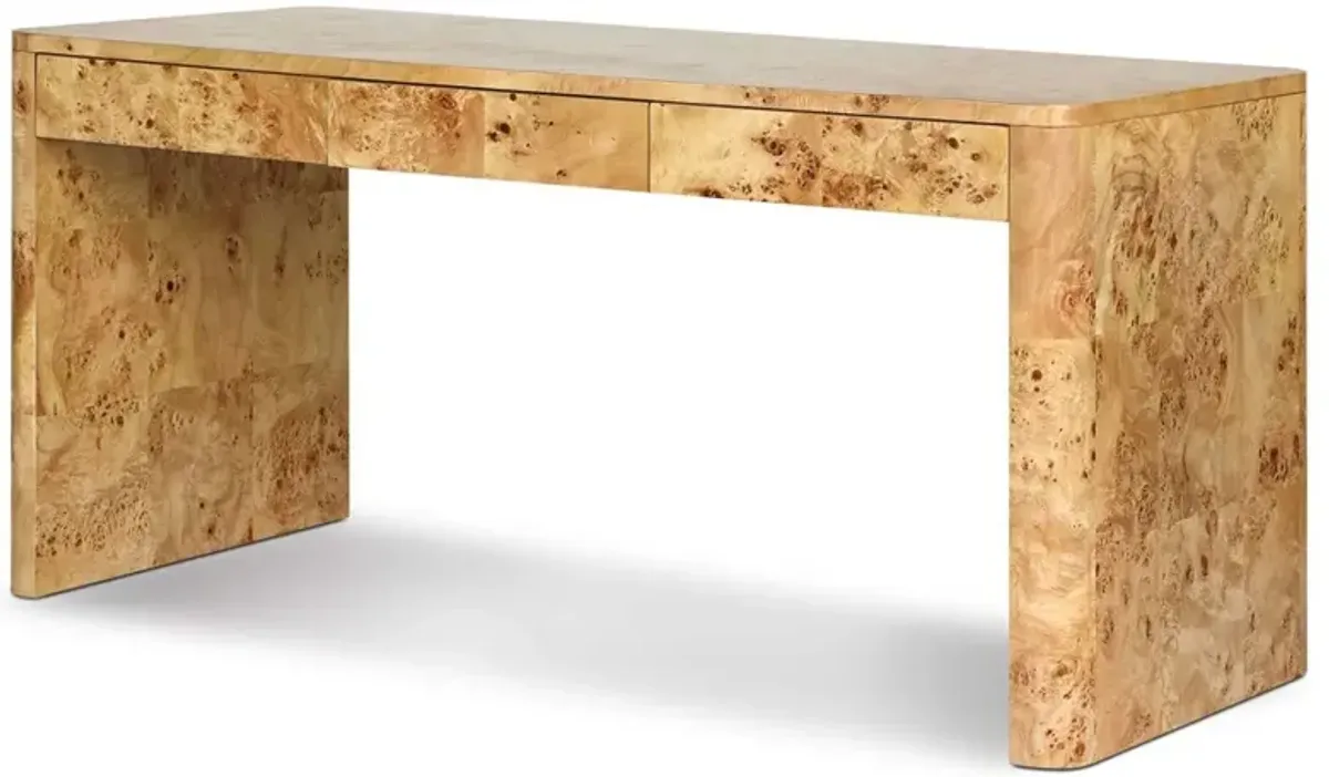 Mullins Modern Classic Natural Burl Desk