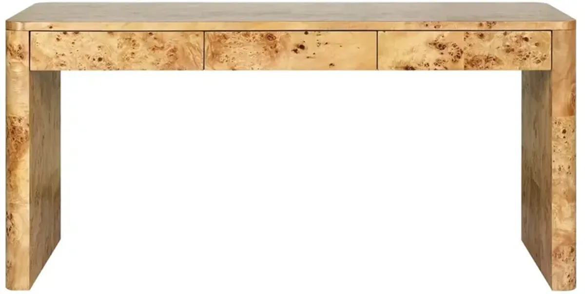 Mullins Modern Classic Natural Burl Desk