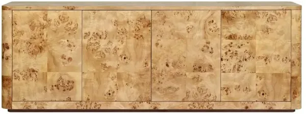 Mullins Modern Classic Natural Burl Media Console - 78"