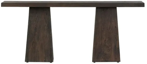 Atlas Rustic Lodge Smoked Alder Rectangular Console Table - 70"