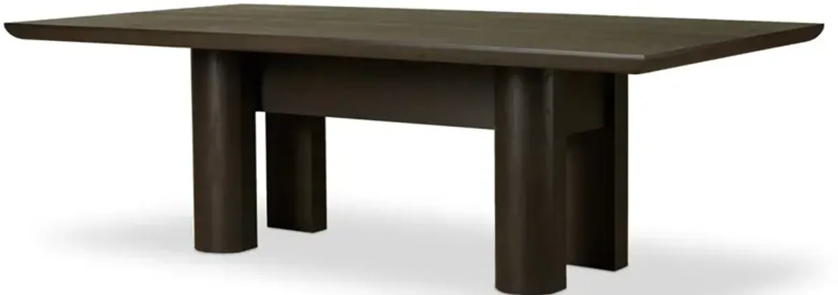 Baker Modern Classic Smoked Black Oak Rectangular Dining Table - 94"