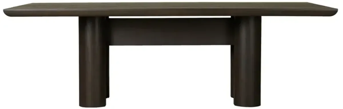 Baker Modern Classic Smoked Black Oak Rectangular Dining Table - 94"