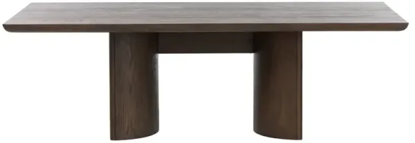 Conley Rustic Lodge Brown Oak Rectangular Dining Table - 94"