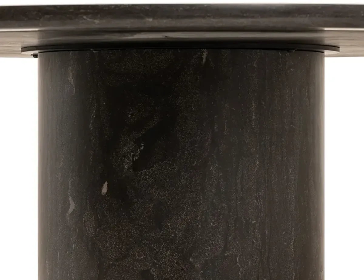 Diya Modern Classic Bluestone Round Pedestal Dining Table - 60"