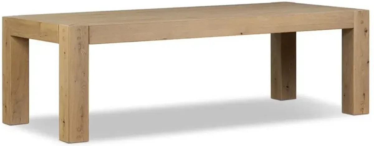 Emmer Coastal Beach Smoked Oak Dining Table - 96"
