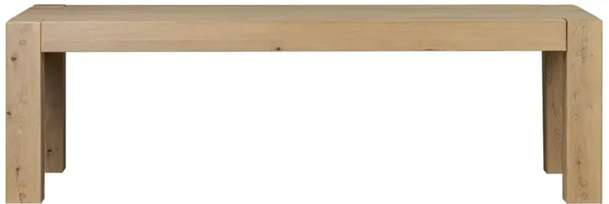 Emmer Coastal Beach Smoked Oak Dining Table - 96"