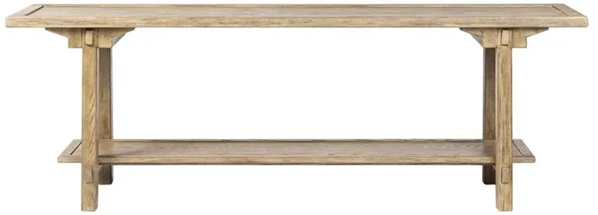 Trinity Coastal Beach Light Oak Rectangular Console Table