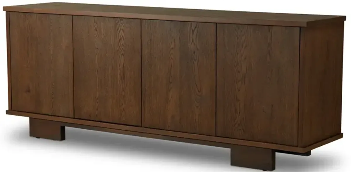 Dutton Rustic Lodge Tobacco Oak Media Console - 86"