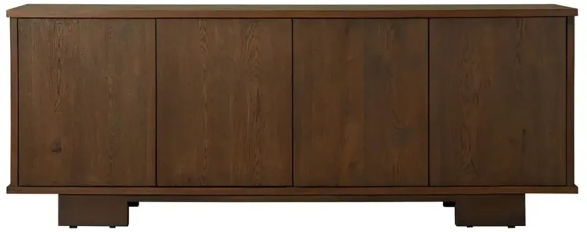 Dutton Rustic Lodge Tobacco Oak Media Console - 86"