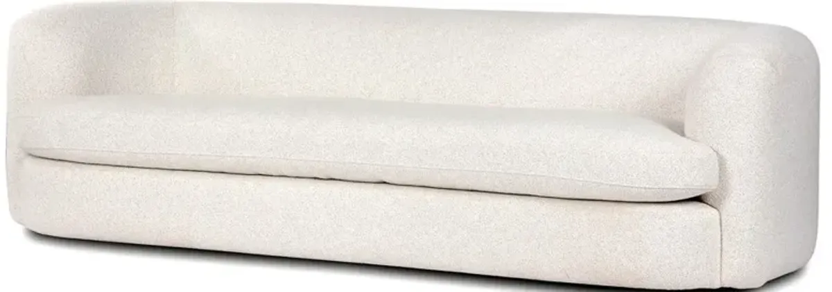 Annie Modern Classic Harrow Ivory Boucle Sofa - 95"