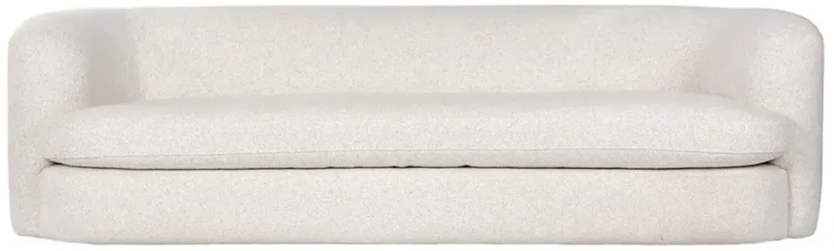 Annie Modern Classic Harrow Ivory Boucle Sofa - 95"
