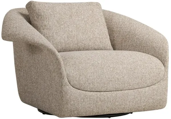 Ezra Modern Classic Yuma Dove Performance Swivel Chair