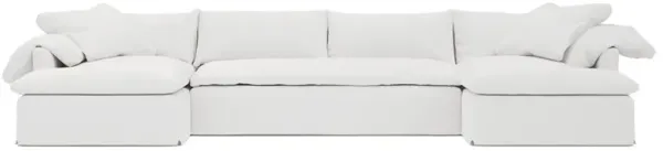 Cisco Home Donato Pure White Linen Slipcovered U-Shaped Sectional - 156"