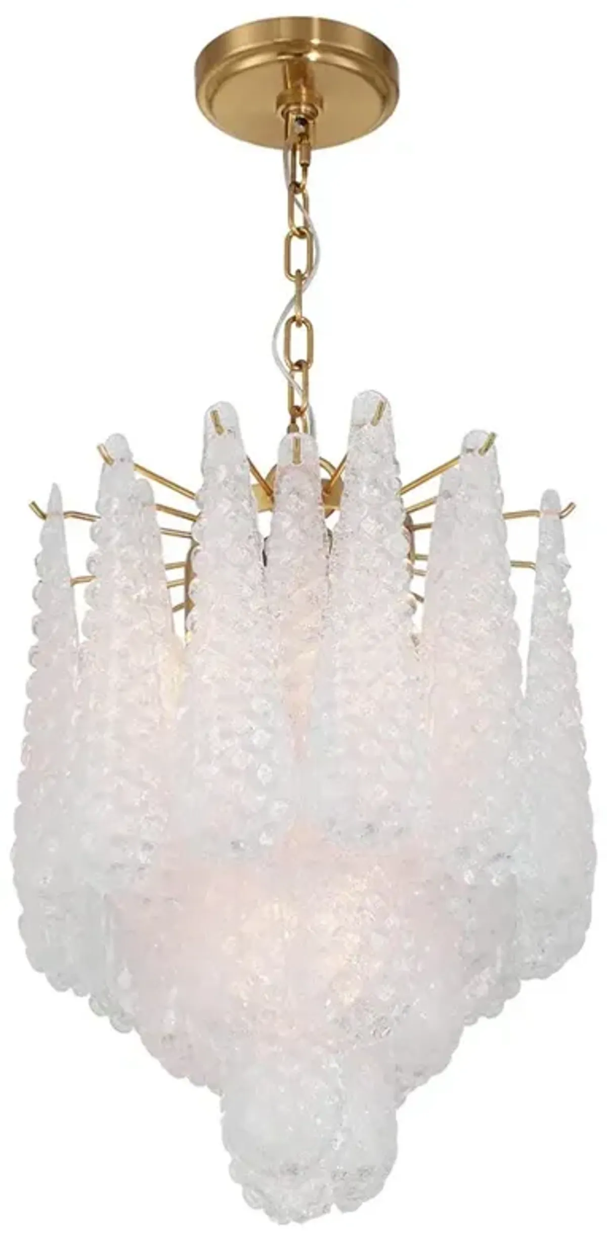 Lyra Updated Traditional Aged Brass Frosted Glass Pendant