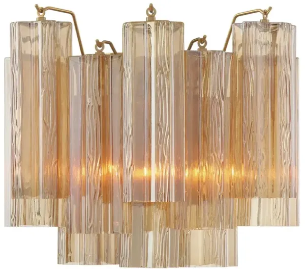 Corin Updated Traditional Amber Glass Sconce - Small
